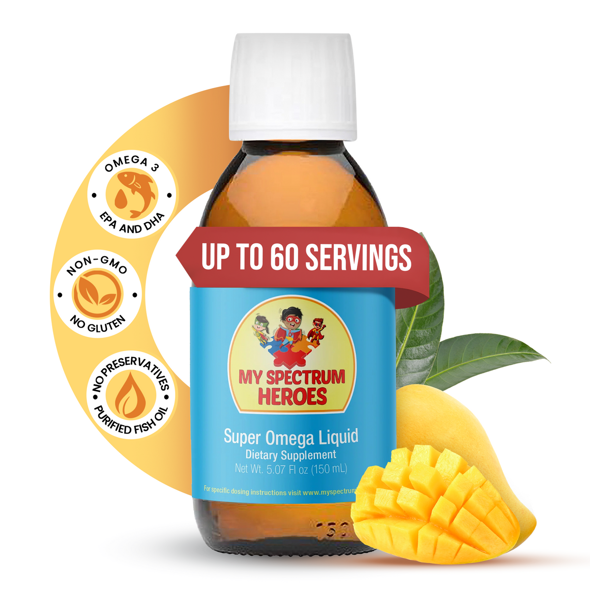 Super Omega Liquid – Kids Omega-3 Fish Oil (EPA & DHA)