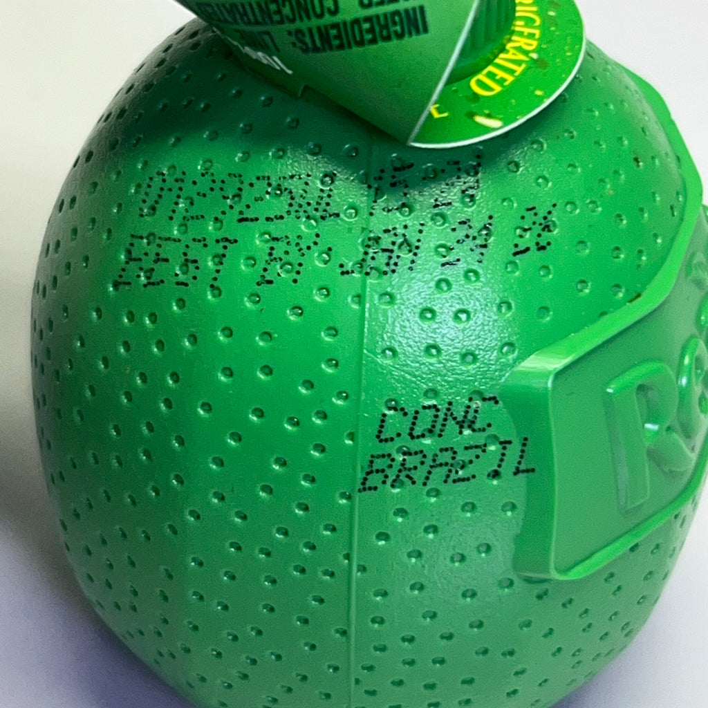 REALIME (24 PACK) Plastic Squeeze Lime Juice 2.5 fl oz Green 10062760 BB 01/26