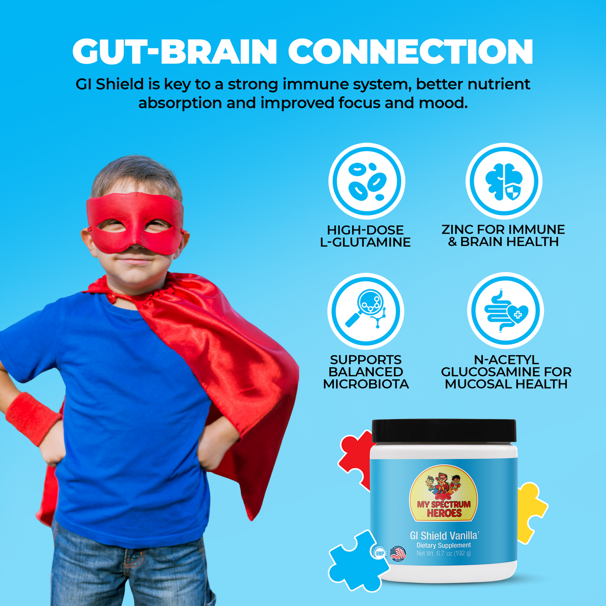 GI Shield Powder for Kids – Gut Lining Support
