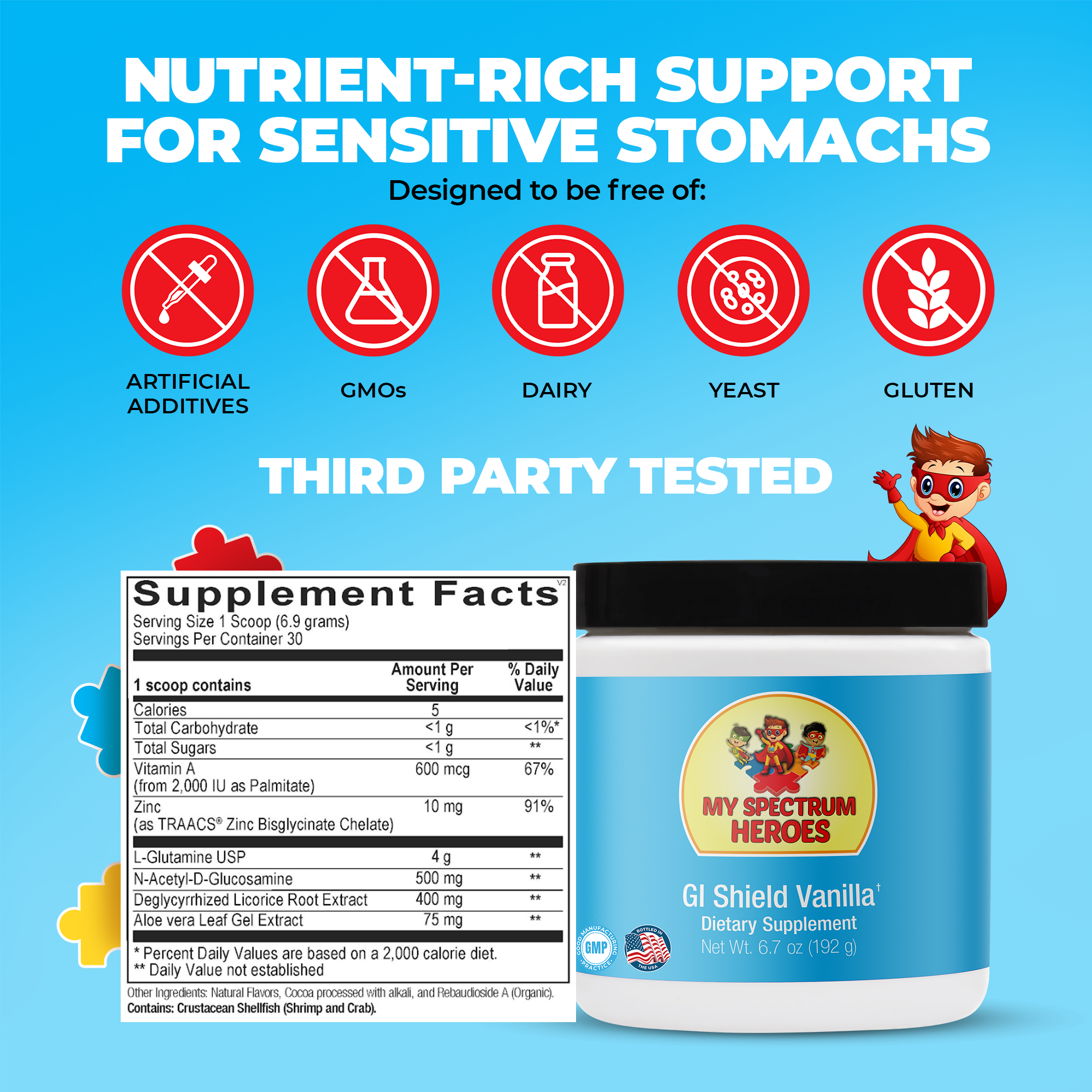 GI Shield Powder for Kids – Gut Lining Support