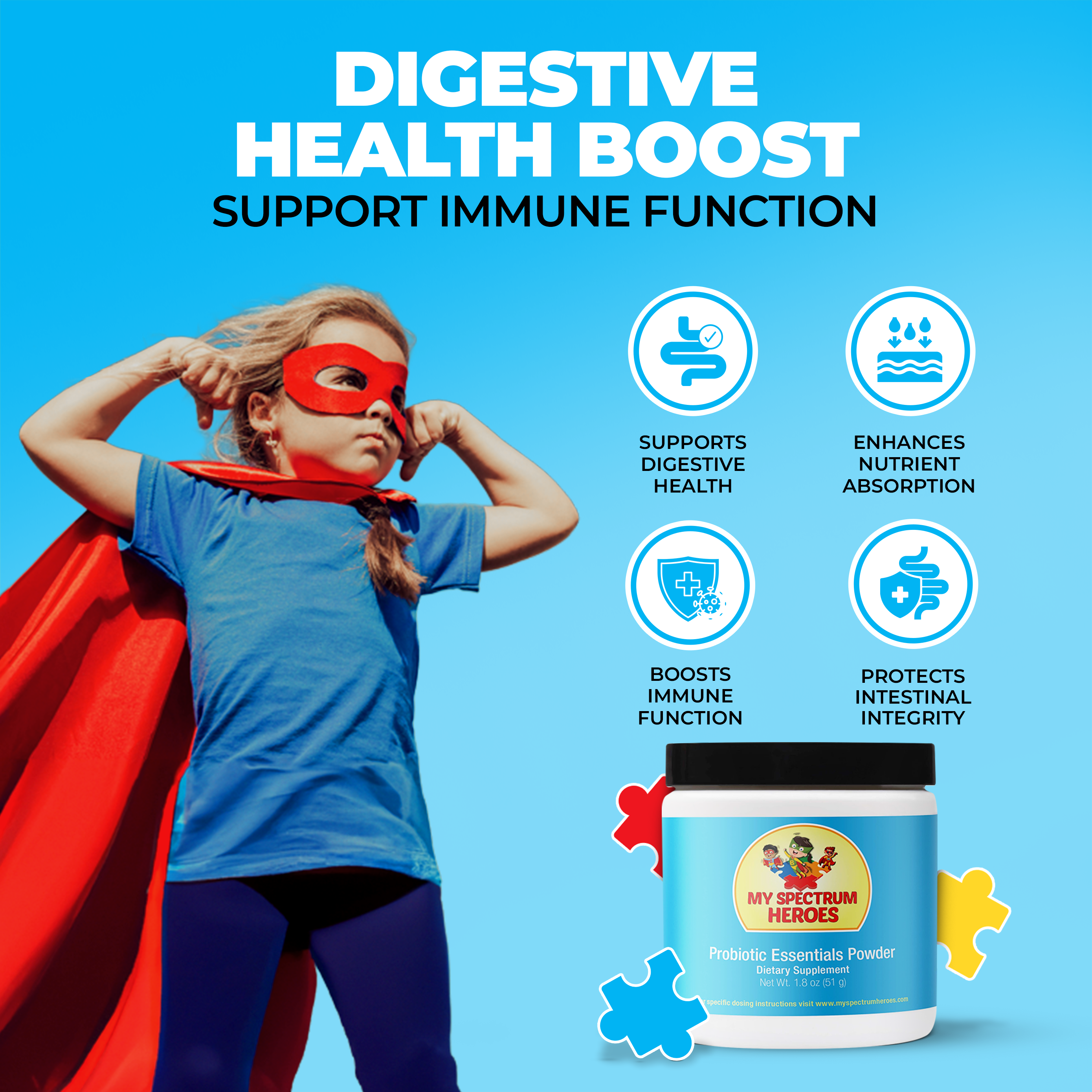 Probiotic Essentials Powder for Kids (20 Billion CFU)
