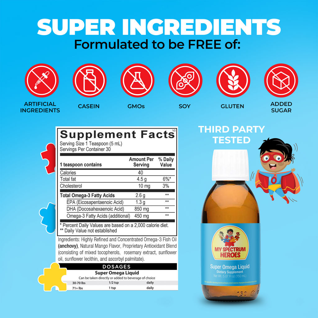 Super Omega Liquid – Kids Omega-3 Fish Oil (EPA & DHA)