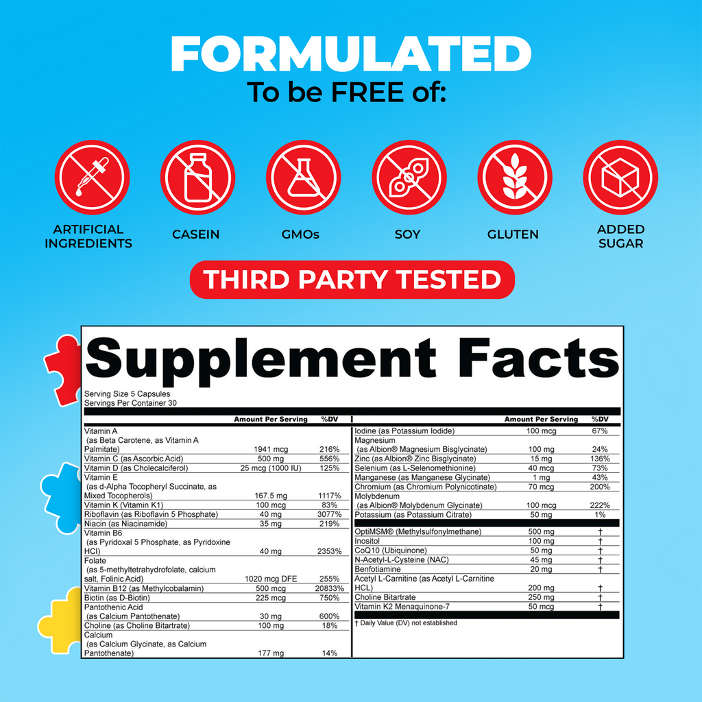 Multivitamin & Mineral Plus Capsules (Teen & Adult Formula)