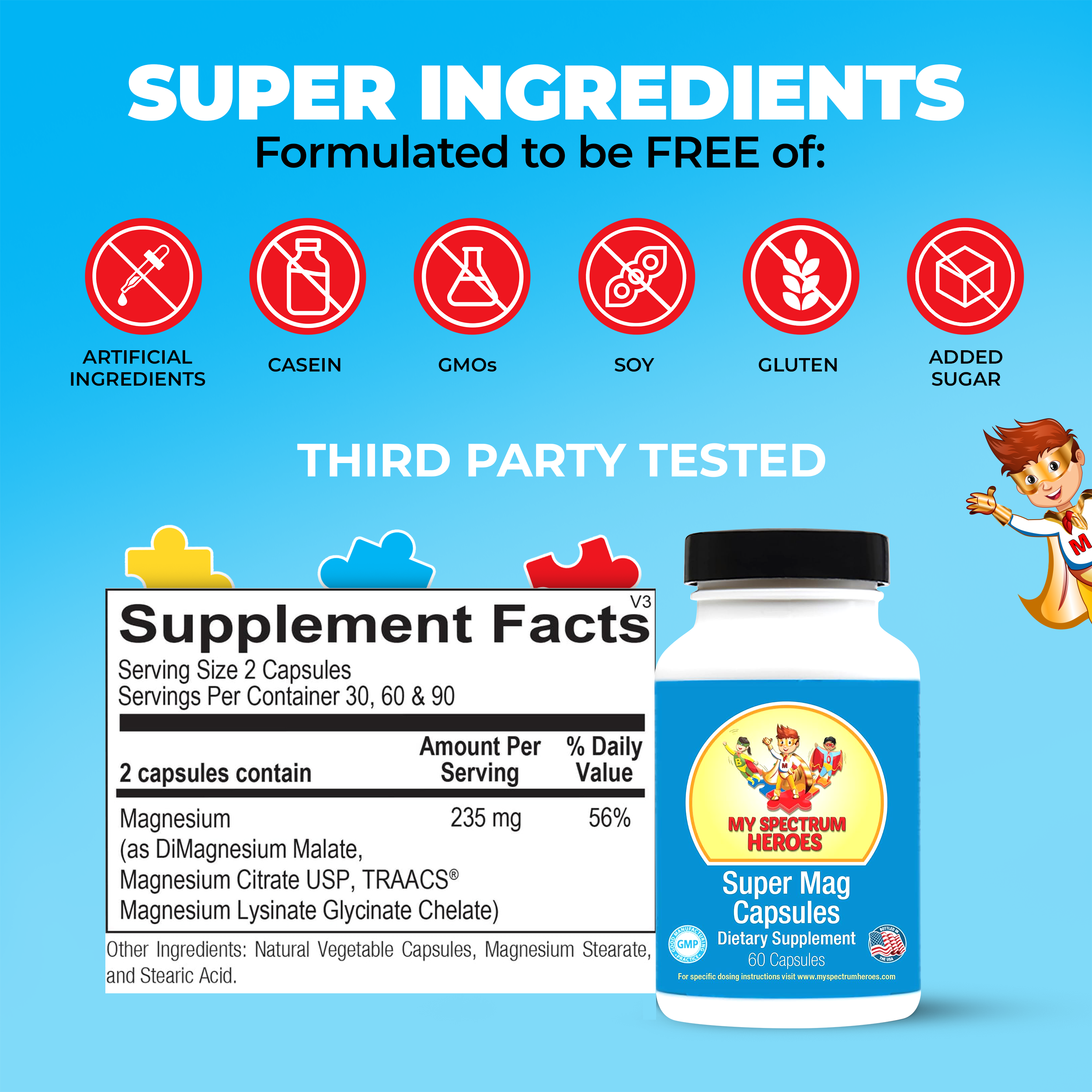 Super Mag Capsules – Kids Magnesium
