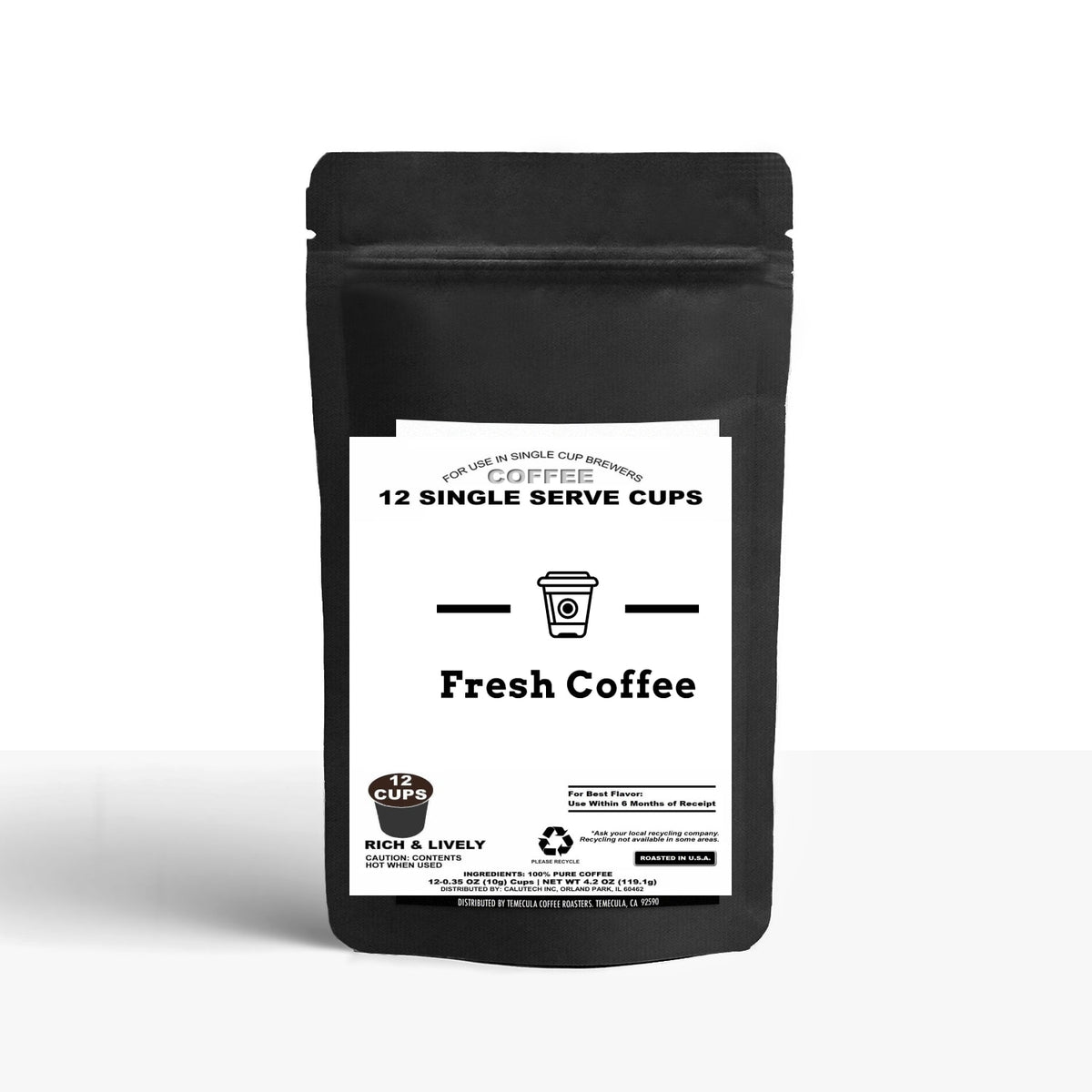 12 Pack Single Serve Coffee Capsules