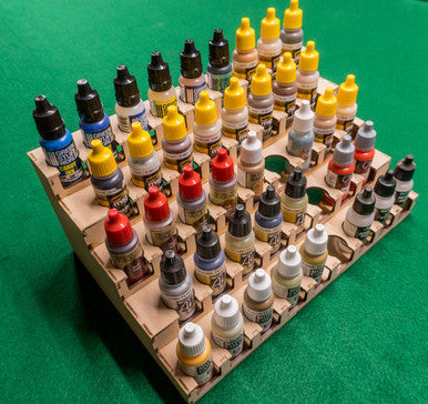 Wall Mount Paint Rack - 26mm, For Vallejo and Army Painter Style Dropper Bottles