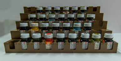 Wall Mount Paint Rack - Testors Square Enamels