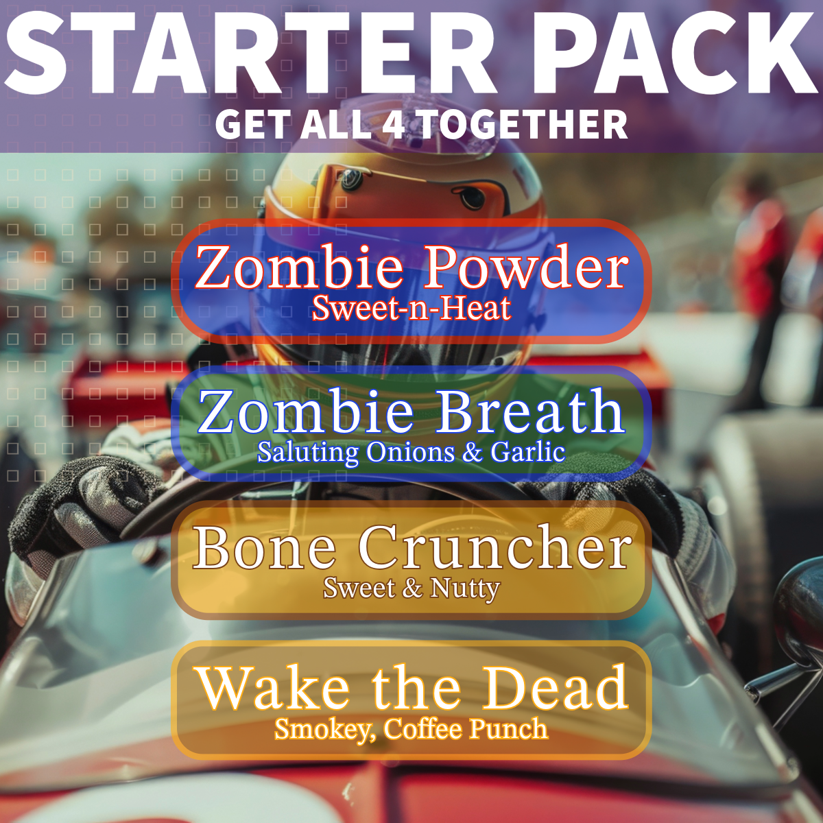 Zombie Spice Rub Co. | Starter Packs | Go Spice Pouch Set to Get Hooked | All-Purpose Spice Blends for Cooking