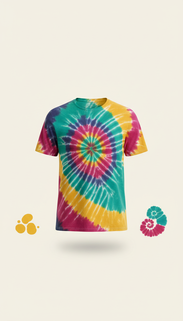 Spiral Tie-Dye Cotton T-Shirt