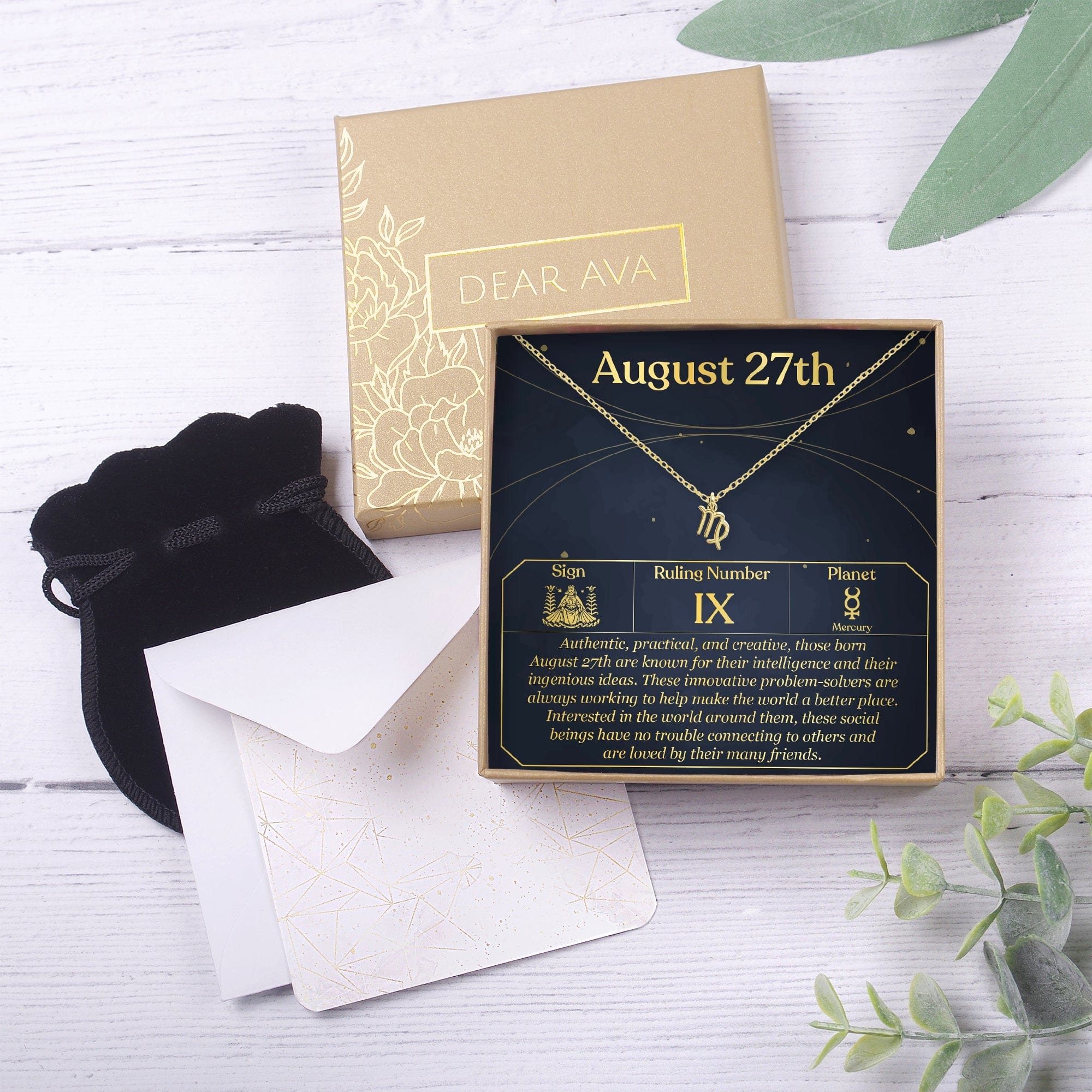 August 27th Virgo Necklace