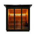 Custom 6-Person Luxury Spruce Outdoor Steam Sauna With Heater And Stones [Made-To-Order] (SAK20378)