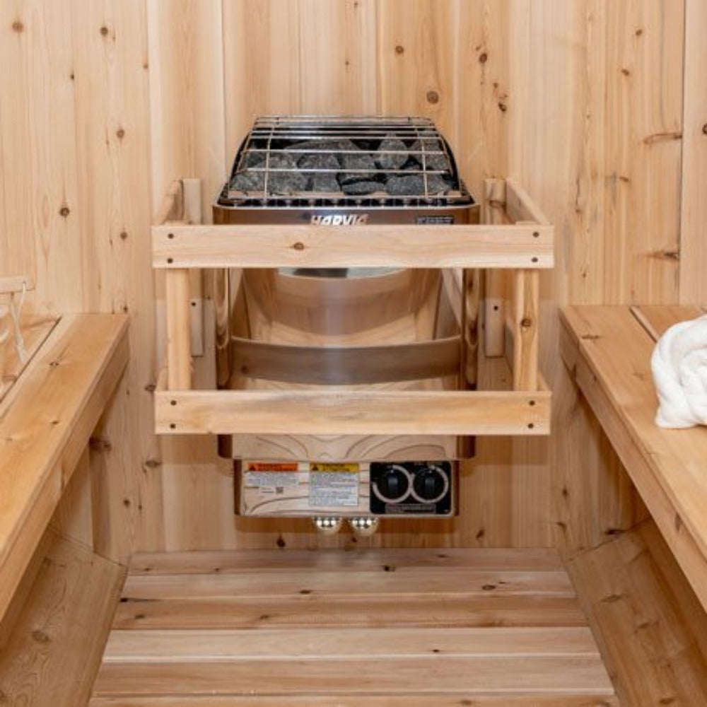 Harvia KIPB Wet Dry Electric Sauna Heater Stove With Built-In Controls & Sauna Stones (SAK47351)